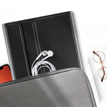 Etui z klawiaturą do Samsung Galaxy Tab A9+ Plus 2023 11" (X210/X215/X216) klawiatura Bluetooth na magnes Alogy Czarne + Szkło