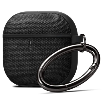 Apple AirPods 4 Hülle Spigen Urban Fit Schwarzer Karabiner