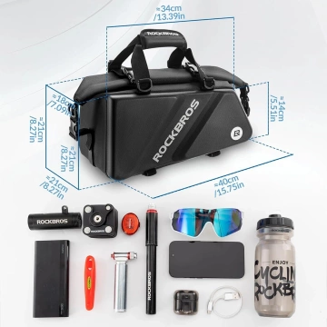 Rockbros 30140090001 Fahrradtasche für Kofferraum 11,6l – Schwarz