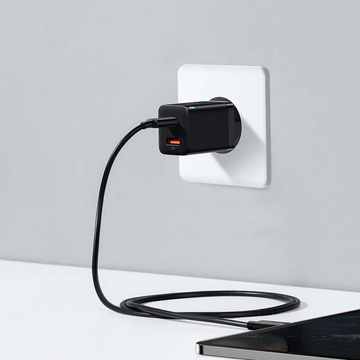 Ładowarka sieciowa Baseus Super Si Pro Quick Charger USB + USB-C  QC 3.0 PD 30W Czarna
