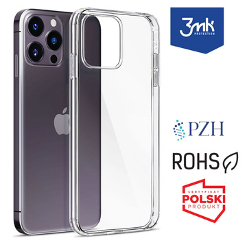 Etui pancerne do iPhone 15 Pro 3mk Armor Case Clear ochronne plecki przezroczyste + Szkło