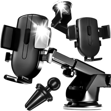 Autotelefonhalter 2in1 Alogie an der Windschutzscheibe zum Armaturenbrettgitter Schwarz