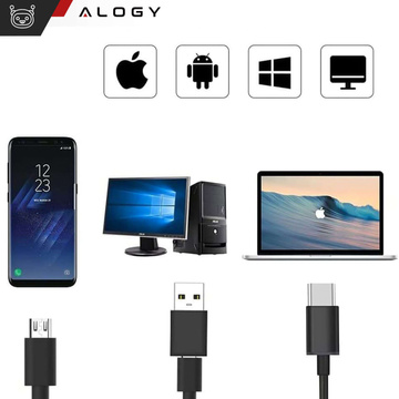 Kamera inspekcyjna endoskopowa micro USB + USB-C + USB Full HD 3m 8mm Endoskop Alogy Hard Wire