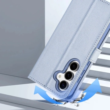 Etui do Samsung Galaxy S25+ Dux Ducis Lawa Skórzane Niebieskie