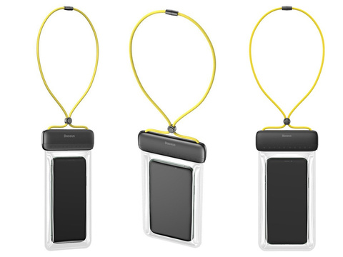 Baseus Etui wodoodporne wodoszczelne do telefonu 7,2'' IPX8 Czarno-żółty