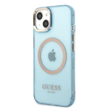 Etui Guess GUHMP13MHTCMB do iPhone 13 6,1" hard case Gold Outline Translucent MagSafe