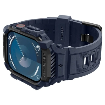 Hülle mit Armband für Apple Watch 10 (46 mm) Marineblau Spigen Rugged Armor Pro