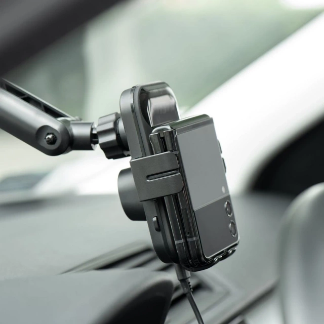 Uchwyt Samochodowy Ładowarka FORCELL F-GRIP HS4 Indukcja 15W czarny