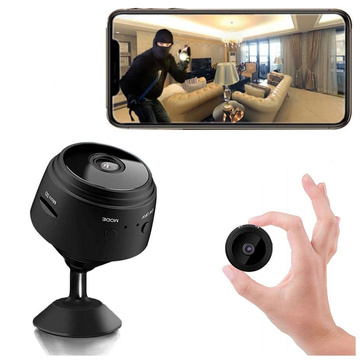 Kamera szpiegowska Ukryta detekcja Dyskretna kamerka mini z transmisją danych WiFi Full HD IP czarny