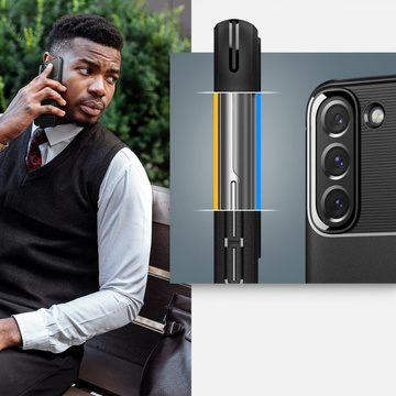 Hülle für Samsung Galaxy S22 Hülle Spigen Rugged Armor Mattschwarz