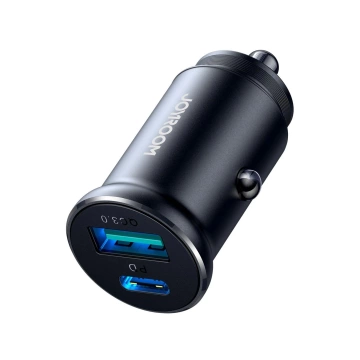 Mini ładowarka samochodowa Joyroom JR-CCN05 30 W USB-A & USB-C – czarna