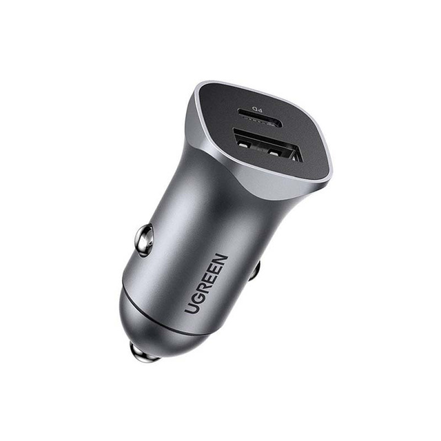 UGREEN CD130 Autoladegerät, USB-A PD 3.0, USB-C, QC3.0 30W (grau)
