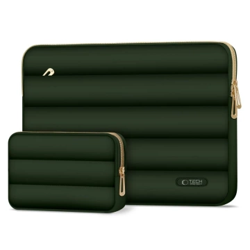 Etui Tech-Protect Puffy 15-16" Army Green + Mini Pokrowiec