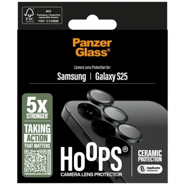 Szkło na aparat do Samsung Galaxy S25 PanzerGlass Hoops Camera Lens Protector Szare