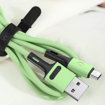 USAMS Kabel U52 USB-C 2A Schnellladung 1m grün