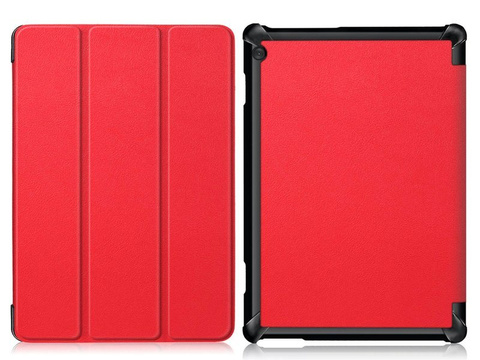 Etui Alogy Book Cover do Lenovo Tab M10 10.1 TB-X605 Czerwone + Szkło