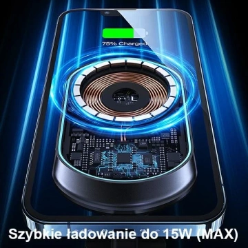 Uchwyt samochodowy do telefonu indukcyjny USAMS Magnetyczny Wireless Charging 15W do kratki went. CD182ZJ01 (US-CD182) czarny/black 