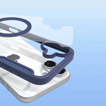 Etui do iPhone 16 Dux Ducis Skin X Pro MagSafe Klapka Niebieskie