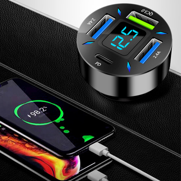 Alogy Autoladegerät 66W 3x USB 1x USB-C Typ C Schnellladung QC 3.0 PD