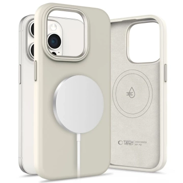 Etui do iPhone 15 Pro Max Tech-Protect Silicone Pure MagSafe Latte