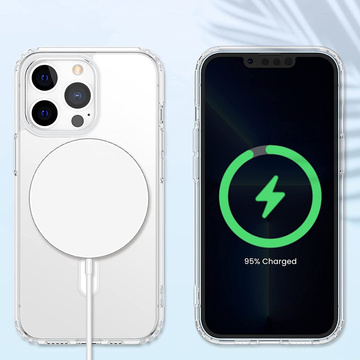 Etui do MagSafe Ultra Slim Mag Alogy do Qi do Apple iPhone 13 Pro Max Przezroczyste
