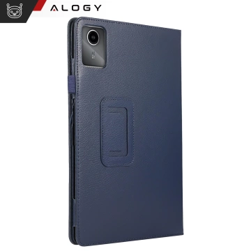 Etui do Lenovo Tab K11 / K11E 11” M11 10.95" TB330FU/TB330XU/TB331FC stojak pokrowiec obudowa z klapką na tablet Case Alogy Granatowe