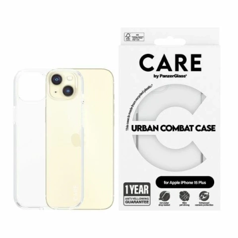 Etui do iPhone 15 Plus 6,7" CARE by PanzerGlass Urban Combat Case Przezroczysty