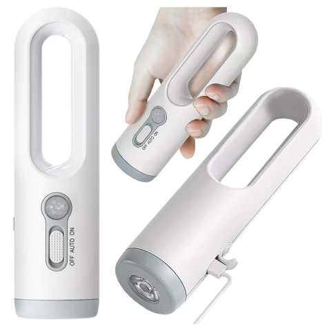 Alogy Night LED-Schreibtischlampe mit Bewegungssensor, tragbar und mit Taschenlampe, weiß