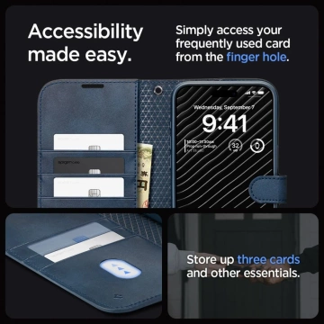 Etui Spigen Wallet „S“ Für das Apple iPhone 15 Pro Navy