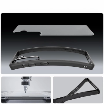 Etui na telefon do Samsung Galaxy S25 Spigen Ultra Hybrid Obudowa Case Frost Black