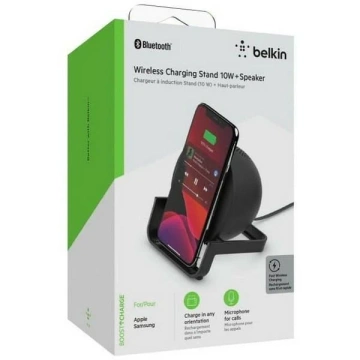 "Belkin Induktionsladegerät Lautsprecher 10W schwarz/schwarz AUF001VFBK"