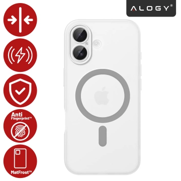 Etui do Apple iPhone 17 – matowa obudowa do MagSafe z ochroną obiektywu, smukłe i odporne na zarysowania, idealne dopasowanie – Alogy Skinny MatteCase™ Białe