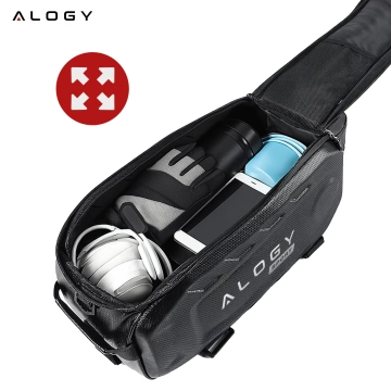 Torba sakwa rowerowa na bagażnik 17l kufer tylna wodoodporna czarna Alogy Sport RoadGear™ Czarna