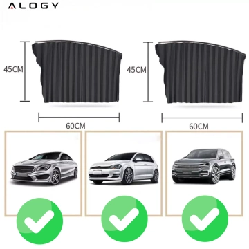 Abdeckung Magnetisches Vorhangrollo für vordere Seitenfenster für Auto-Sonnenschutz UV-Schutz Schwarz [2 Stück]
