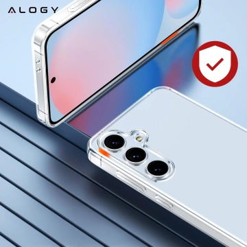 Etui do Samsung Galaxy S24 FE obudowa ochronna na telefon Alogy HybridShield™️ Case Przezroczyste + szkło hartowane