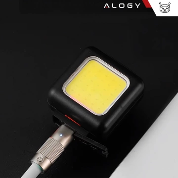 Lampka rowerowa na rower przednia tylna zestaw 2 lampek przód + tył COB USB Alogy Bike Light