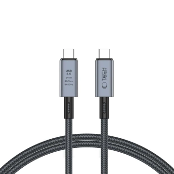 Kabel UltraBoost Max USB 4.0 8k 40Gbps Type-C Cable PD240W 100cm Szary