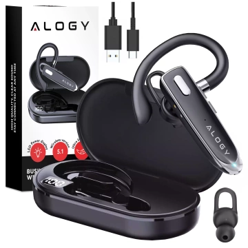 Kabelloses Headset für Bluetooth 4.0-Anrufe, Auto-Headset mit Display V8 Schwarz