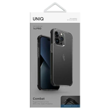 Etui UNIQ Combat do iPhone 14 Pro 6,1" czarny/carbon black
