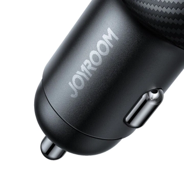 Ładowarka samochodowa Joyroom JR-CCD03 3× USB-A 17 W z wyświetlaczem – czarna