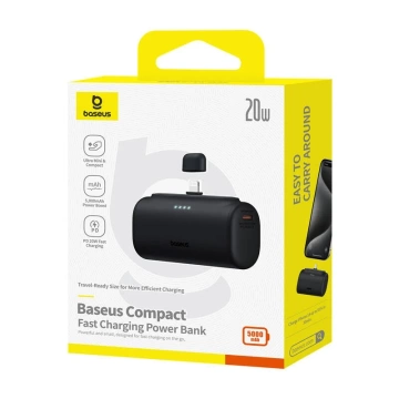 Powerbank Baseus Compact IP 5000mAh 20W Lightning USB-C Schwarz