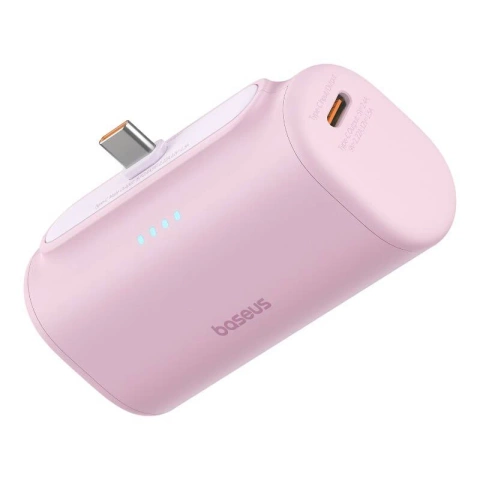 Powerbank Baseus Compact 5000mAh 20W USB-C Mini Szybkie Ładowanie Różowy