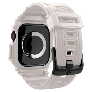 ETUI Z PASKIEM DO APPLE WATCH 10 (46MM) DUNE BEIGE BIAŁE SPIGEN RUGGED ARMOR PRO