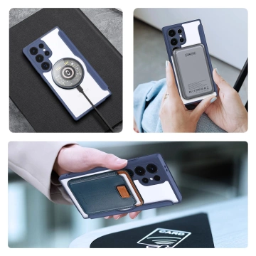 Etui Dux Ducis Skin X Pro do Samsung S24 Ultra z magnetycznym ringiem i klapką - niebieskie