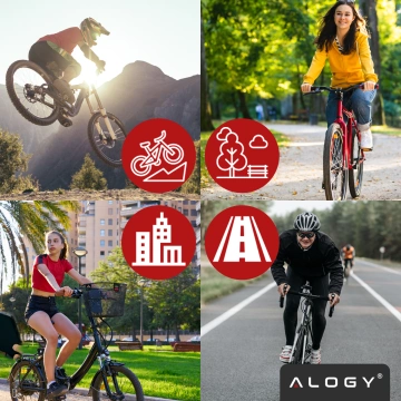 Pedały rowerowe Alogy do roweru szosowego i górskiego platformowe MTB aluminiowe komplet 2szt Aluminium z potrójnym łożyskiem Czarne