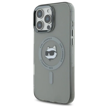 Etui Karl Lagerfeld do iPhone 16 Pro Max 6.9" Czarny MagSafe Hardcase IML Metal Choupette Head 