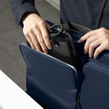 Torba Tech-Protect Defender Bag Laptop 17" Navy Blue z paskiem