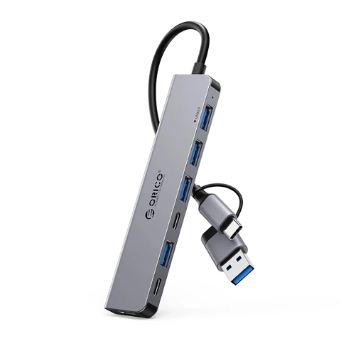 Hub USB Orico YSA7-U3 7w1 USB-C/A 4x USB-A 2.0 + 3.0 + 2x USB-C