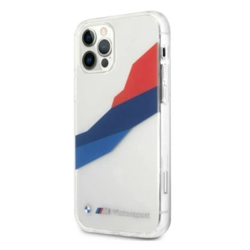 Etui für das Telefon BMW BMHCP12LSKTGT für das Apple iPhone 12 Pro Max 6,7" transparente Hardcase Motorsport Tricolor