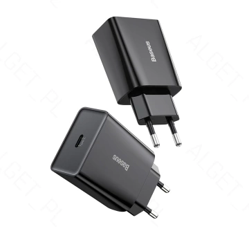 BASEUS Mini-USB-C-PD-Ladegerät 20 W Schwarz